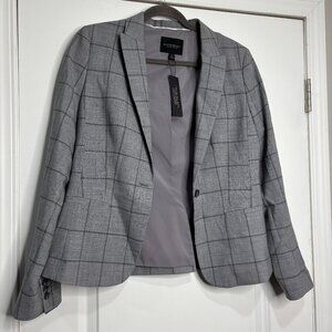 Banana Republic Gray Checkered Lightweight Blazer Size 10 NWT
